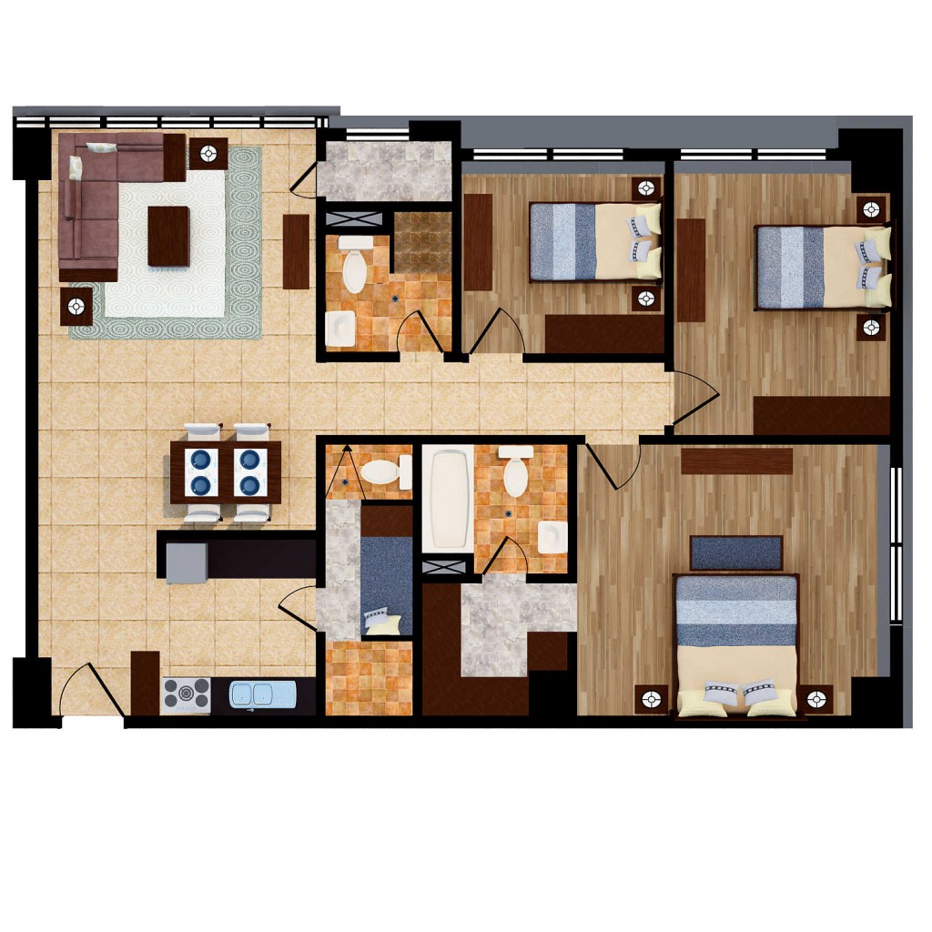 Three-bedroom-Unit-A2