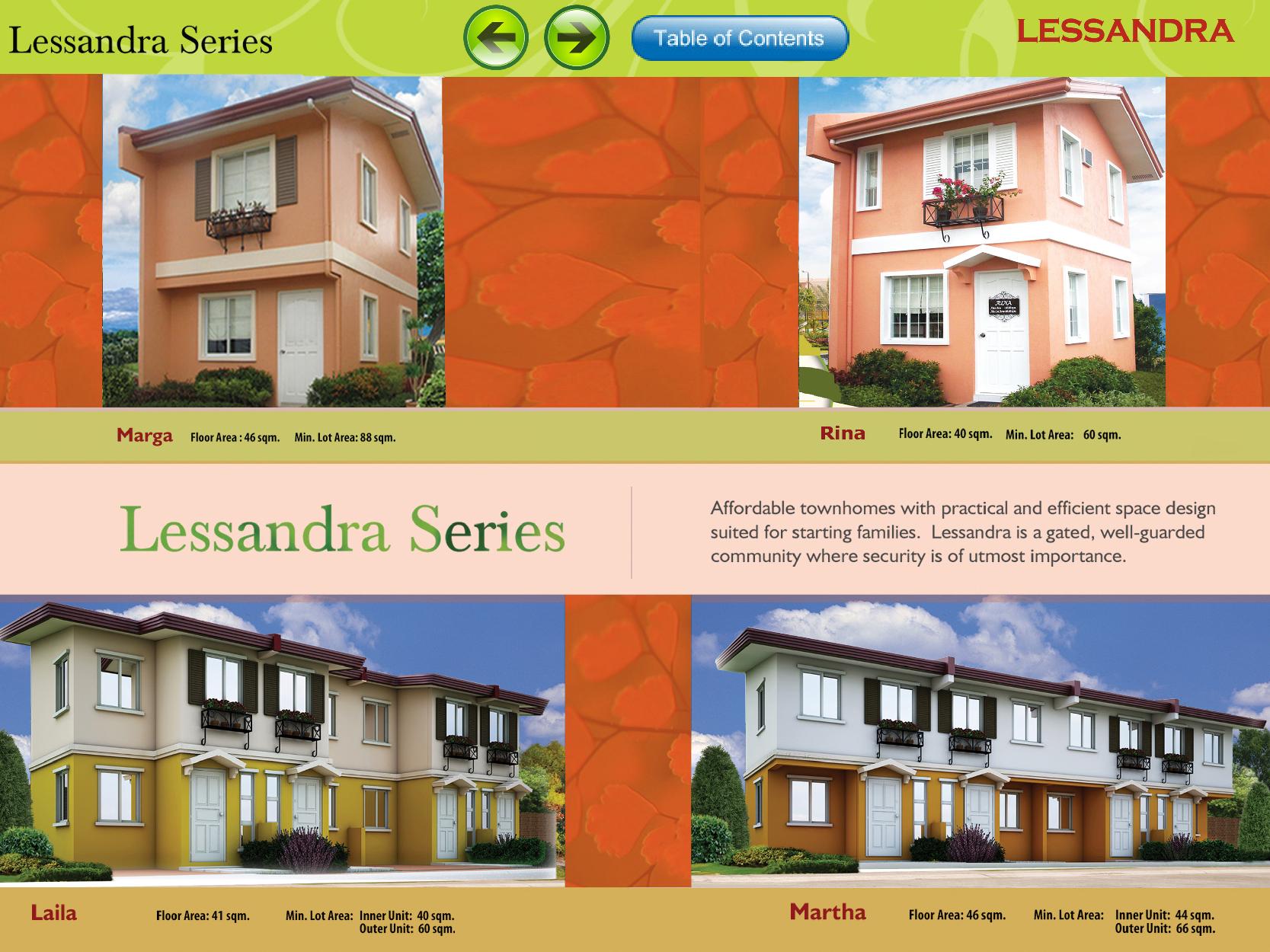 Camella Homes LESSANDRA SERIES Townhouse & Single Attached