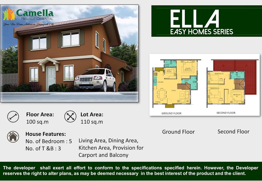 Camella Homes Dumaguete House For Sale ELLA Model