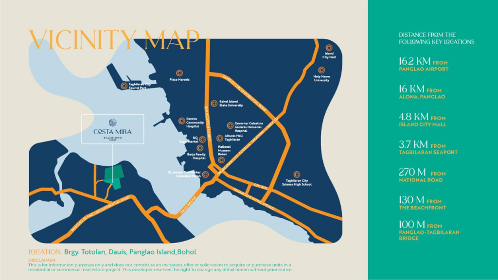 Costa Mira Beachtown Panglao Map