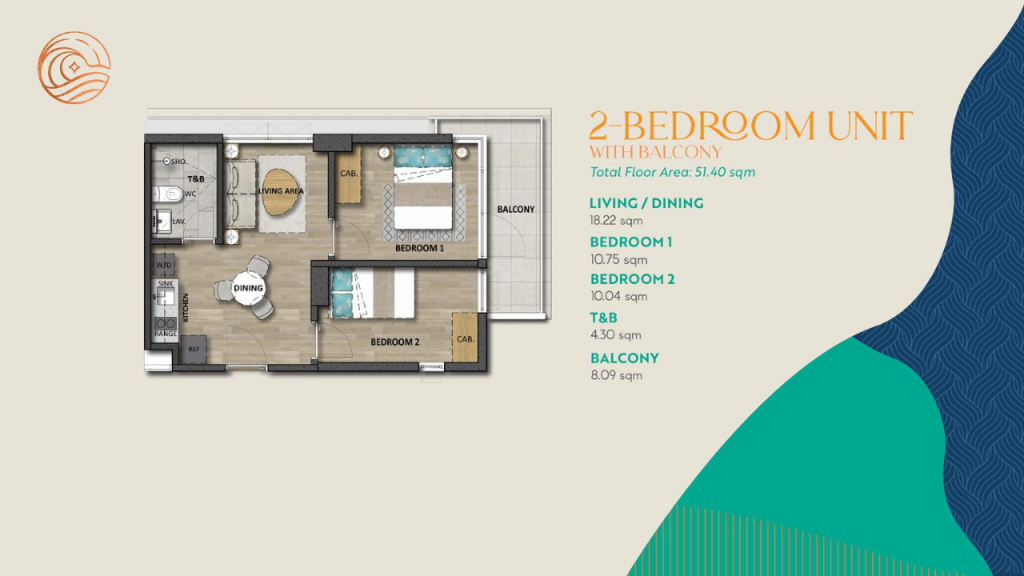 2 Bedroom Unit with Balcony