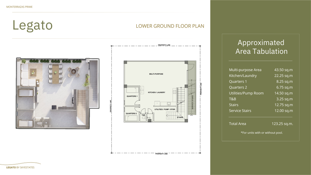 Monterrazas Prime Legato Lower Ground Floor Plan