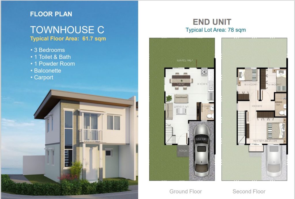 Townhouse C End Unit in Casa Mira Homes Dumaguete